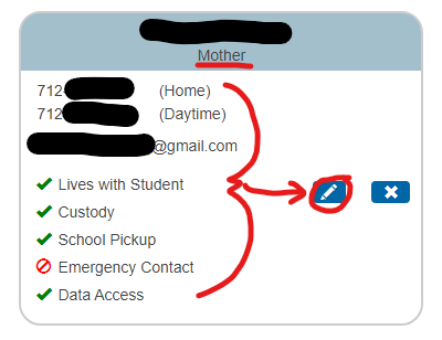 Screenshot of required registration items